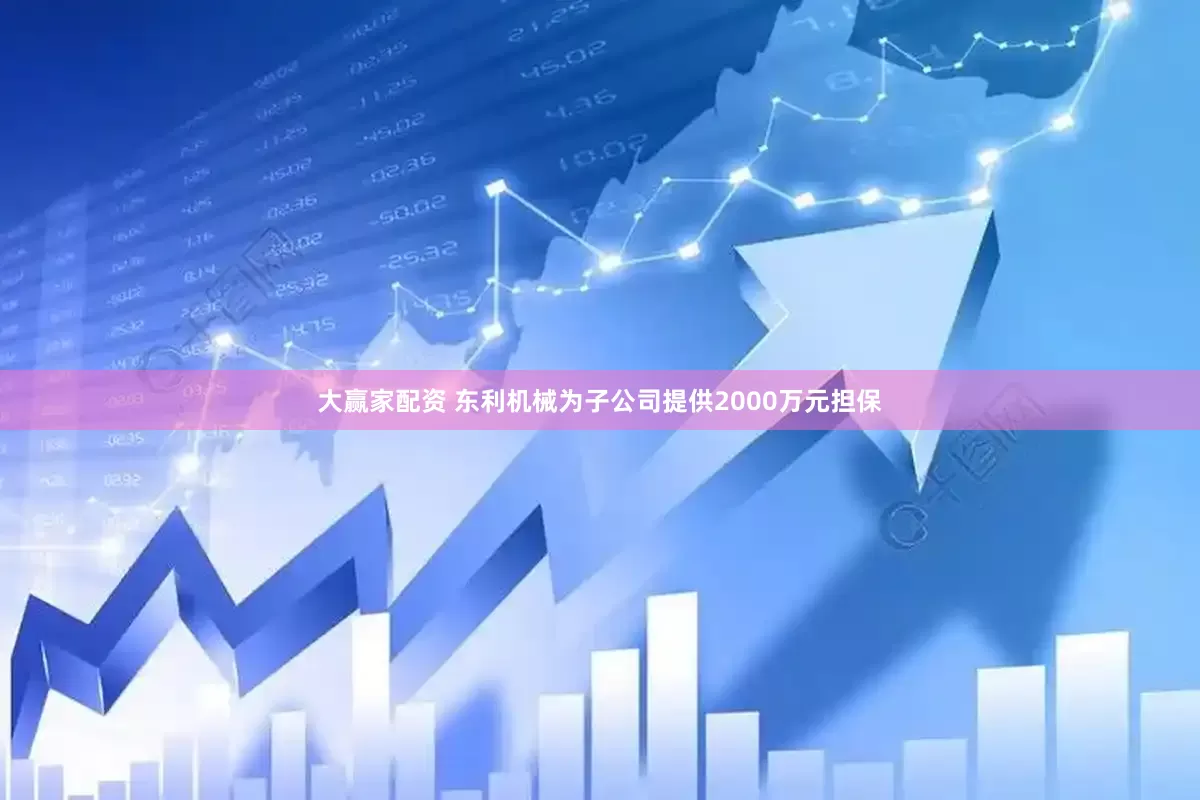 大赢家配资 东利机械为子公司提供2000万元担保